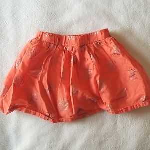 SALE 5/$20 1989 Place Orange Skort with Floral Print